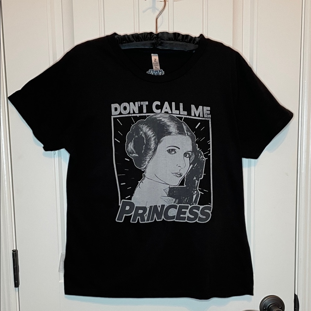 L  Star Wars  Black Graphic Tee - Don't Call Me Princess